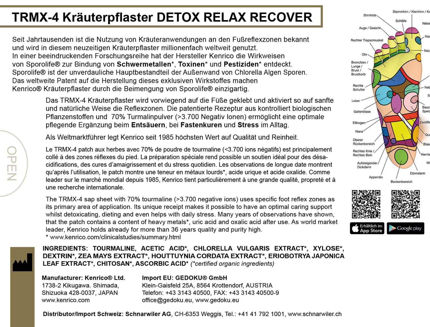 TRMX-4 Kräuterpflaster DETOX-RELAX-RECOVER